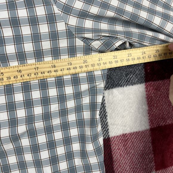 Mizzen Main Shirt Mens M Gray Check Leeward Classic No Tuck Button Prep Stretch - Picture 5 of 9